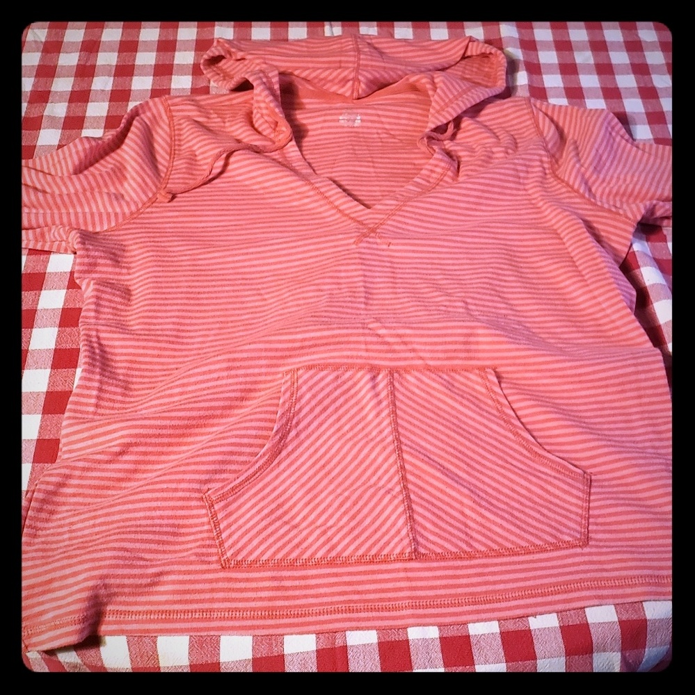 Women's Coral bay pink lightweight hoodie.